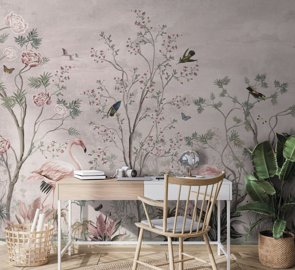 Wallpaper with birds and plants u73559piw1m 1024x936 - Wallpaper with birds and plants - tegory