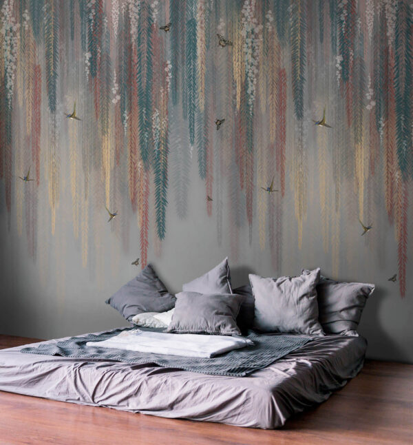 Colorful floral design with butterflies Colorful floral design with butterflies