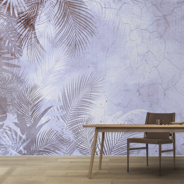 Wall mural Wall mural A wall with palm leaves (SKU: u73583v1)