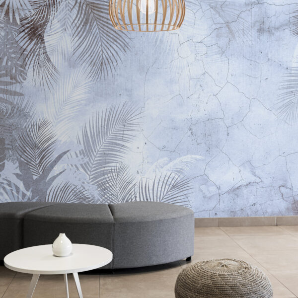 Wall mural Wall mural A wall with palm leaves (SKU: u73583v2)