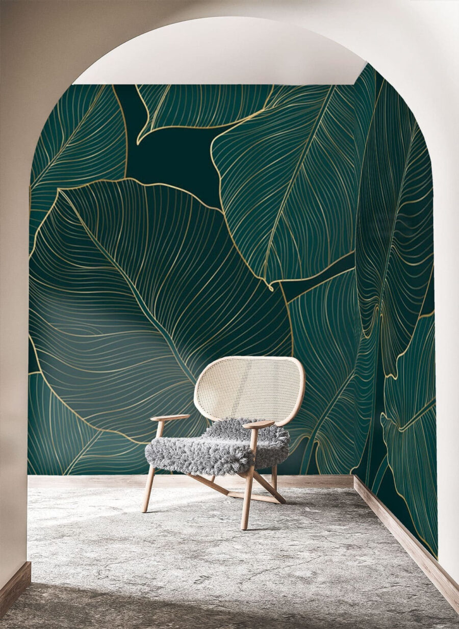 Elegant leaves with intricate details.