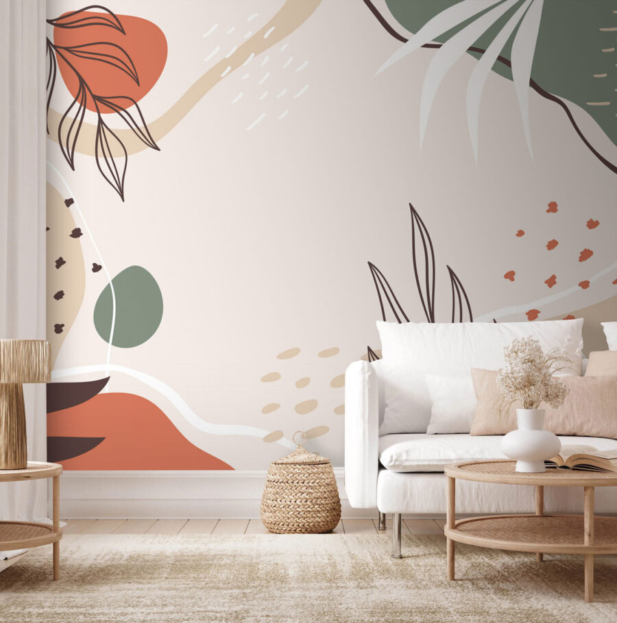 Colorful floral design on a white background