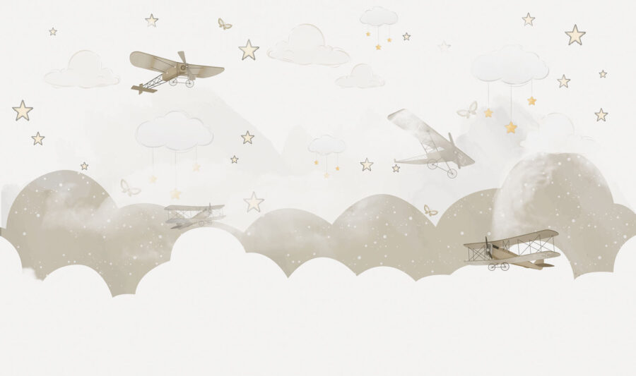 Group of airplanes flying in the sky Group of airplanes flying in the sky