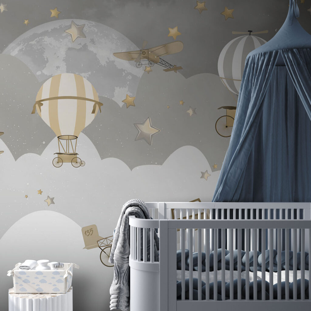 Group of airplanes in the sky