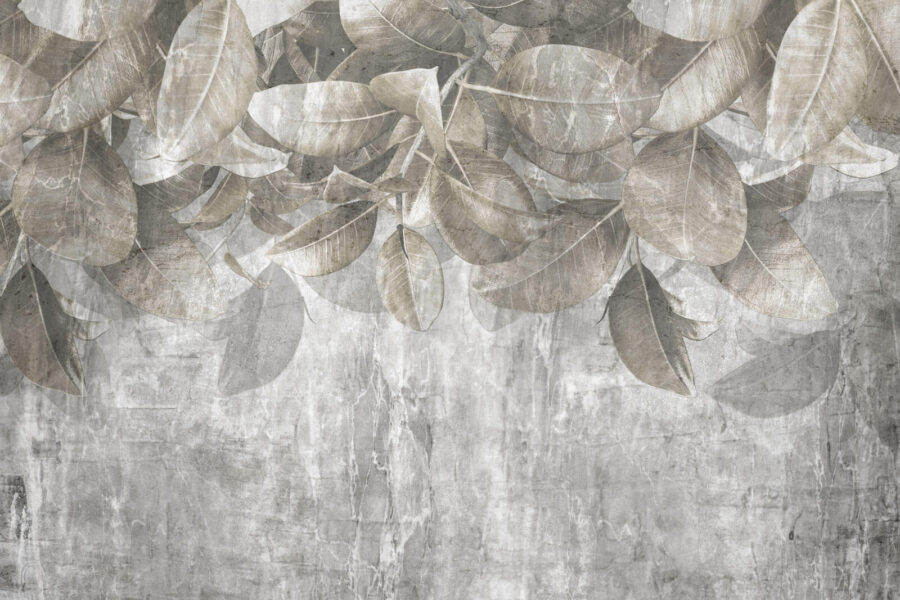 Gentle leaves on textured backdrop Gentle leaves on textured backdrop