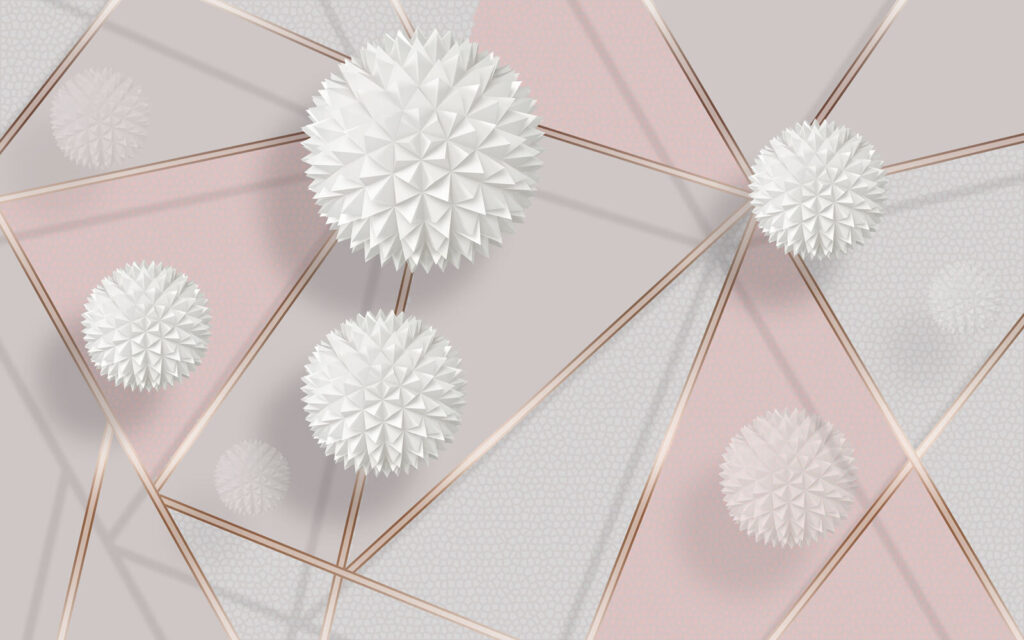 White and pink geometrical design White and pink geometrical design