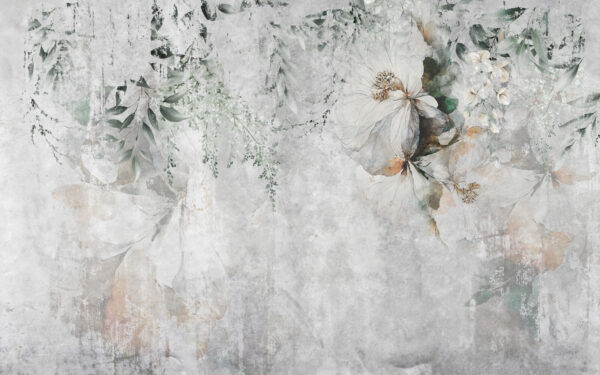 Painting of flowers and leaves Painting of flowers and leaves