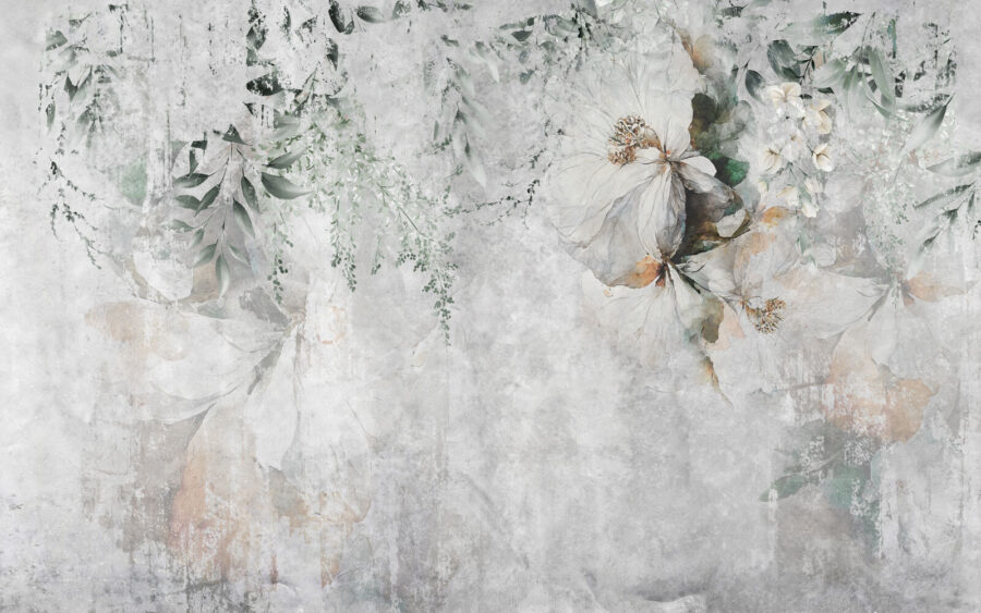 Painting of flowers and leaves Painting of flowers and leaves