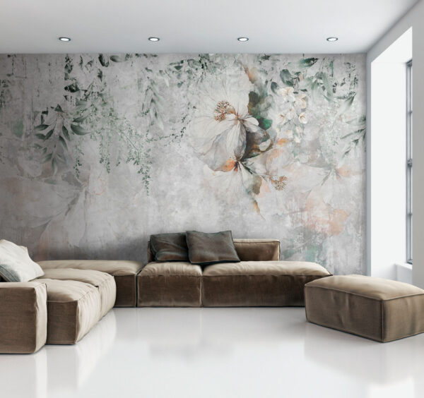 Painting of flowers and leaves Painting of flowers and leaves