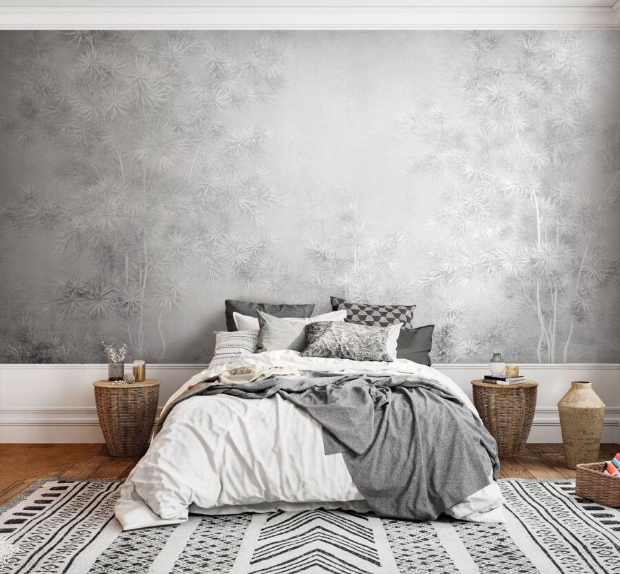 White background with trees