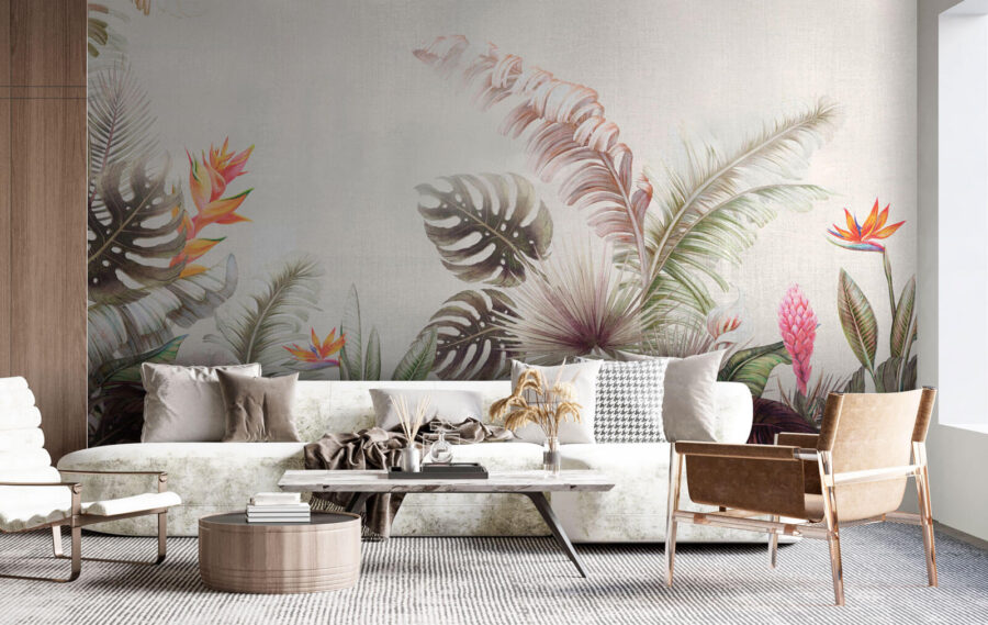 Vibrant tropical foliage and flowers. Vibrant tropical foliage and flowers.