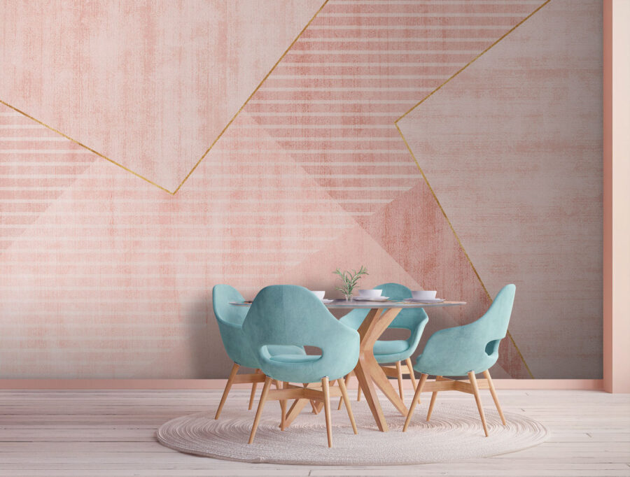 Wall murals Blush Tones in Geometric Harmony - Image 2