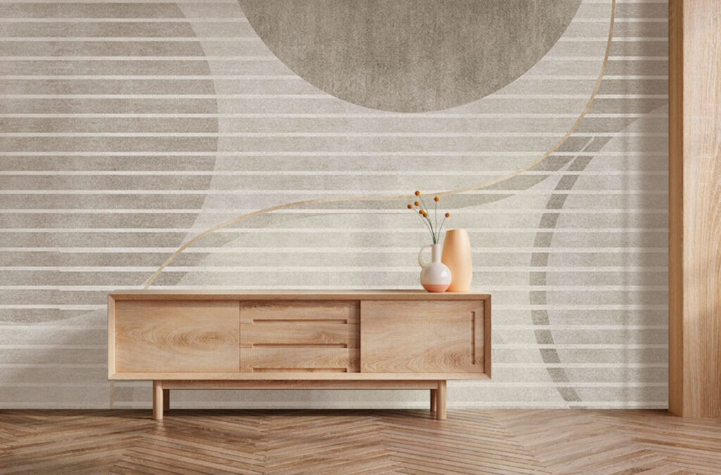 Grey and white wallpaper with circles and lines Grey and white wallpaper with circles and lines