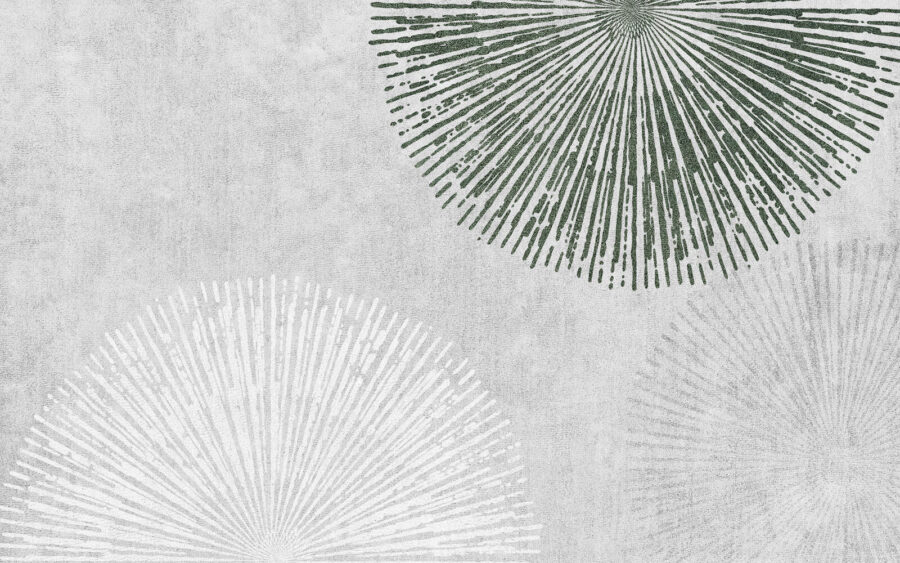 White and green circular design