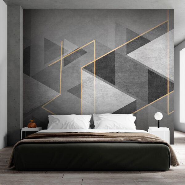 Grey and white geometrical design Grey and white geometrical design
