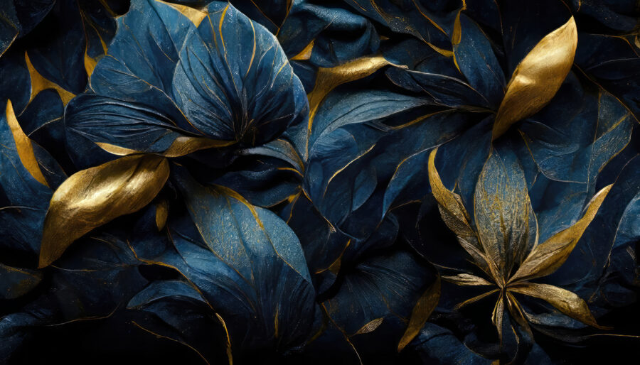 Wall murals Elegant leaves in vibrant hues. - Image 8