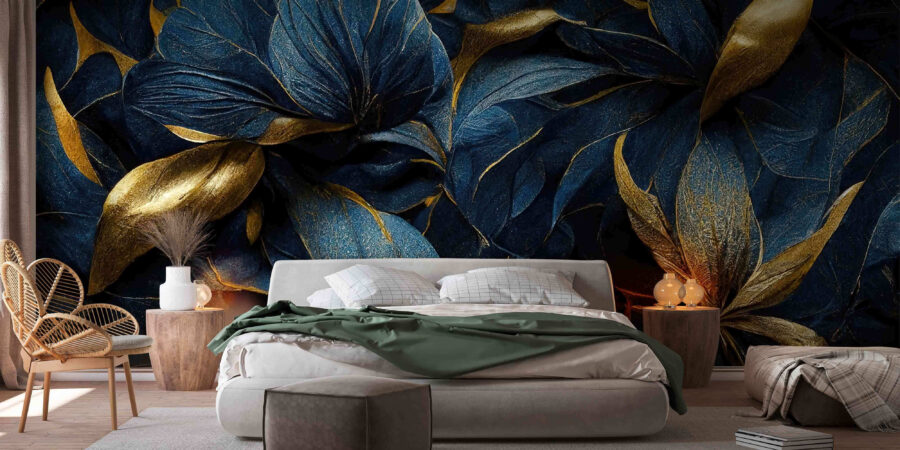 Wall murals Elegant leaves in vibrant hues. - Image 2