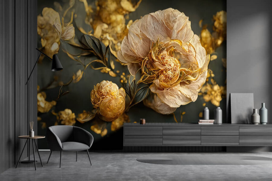 Delicate blossoms in warm hues.