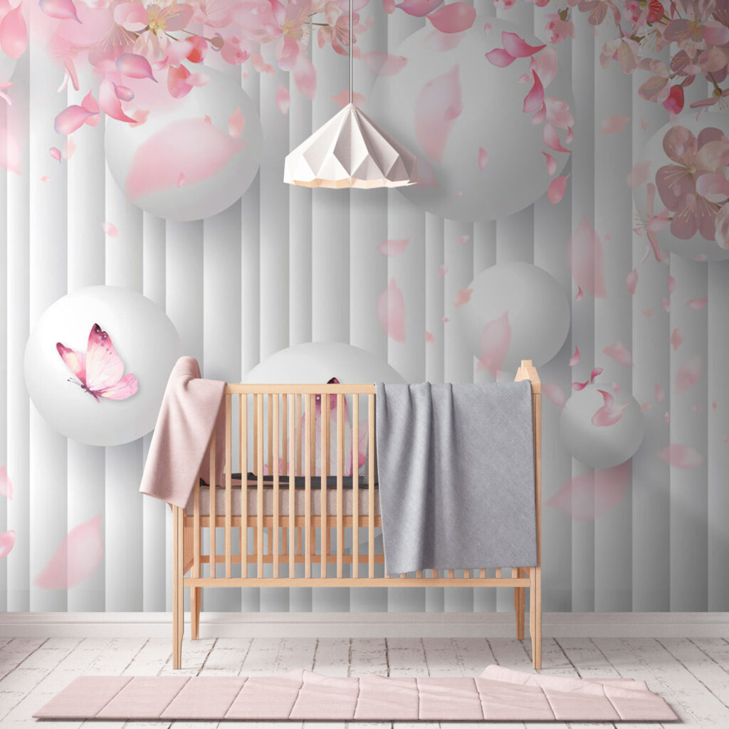 Group of white balls with pink butterflies on them u74222pir1 1024x1024 - Group of white balls with pink butterflies on them - tegory