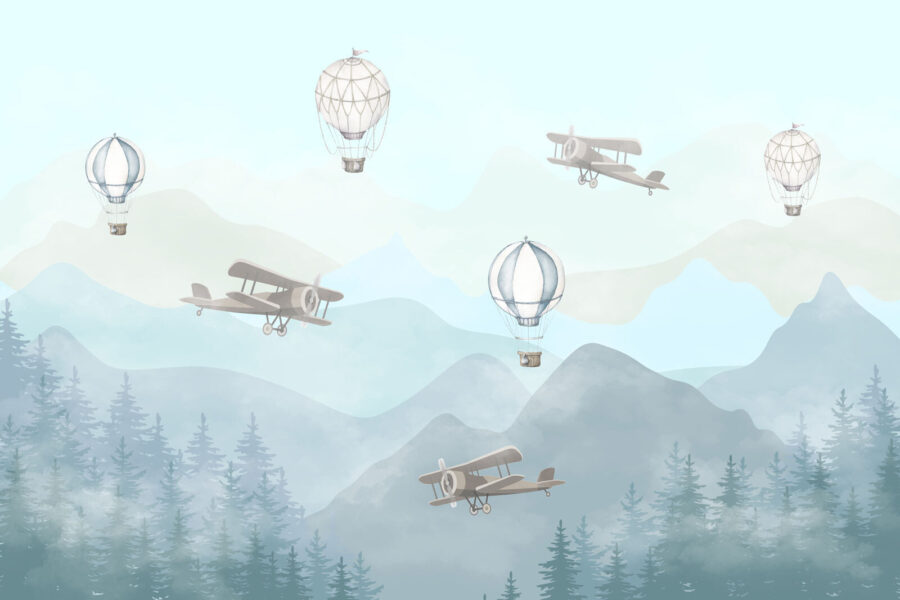 Group of airplanes flying in the sky