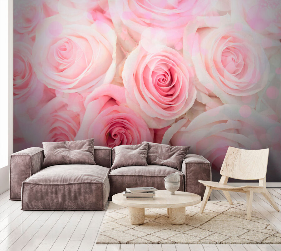 Group of pink roses