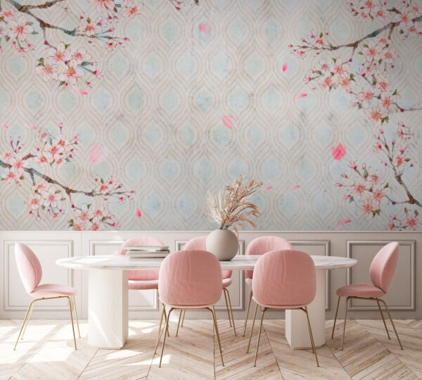 White and pink floral pattern White and pink floral pattern
