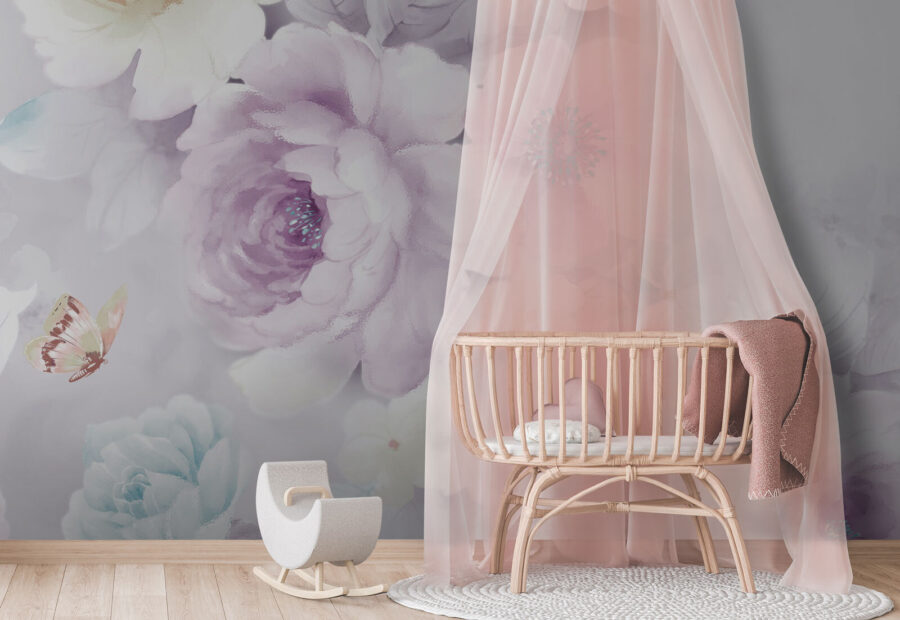 Soft blooms in pastel hues.