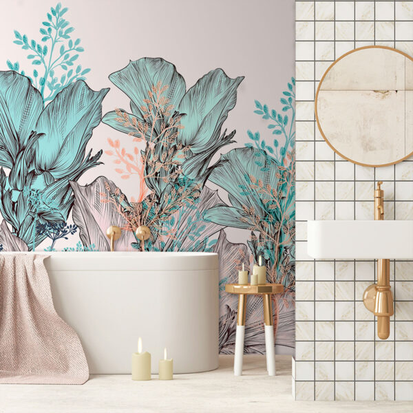 Delicate botanical dreamscape in hues. Delicate botanical dreamscape in hues.