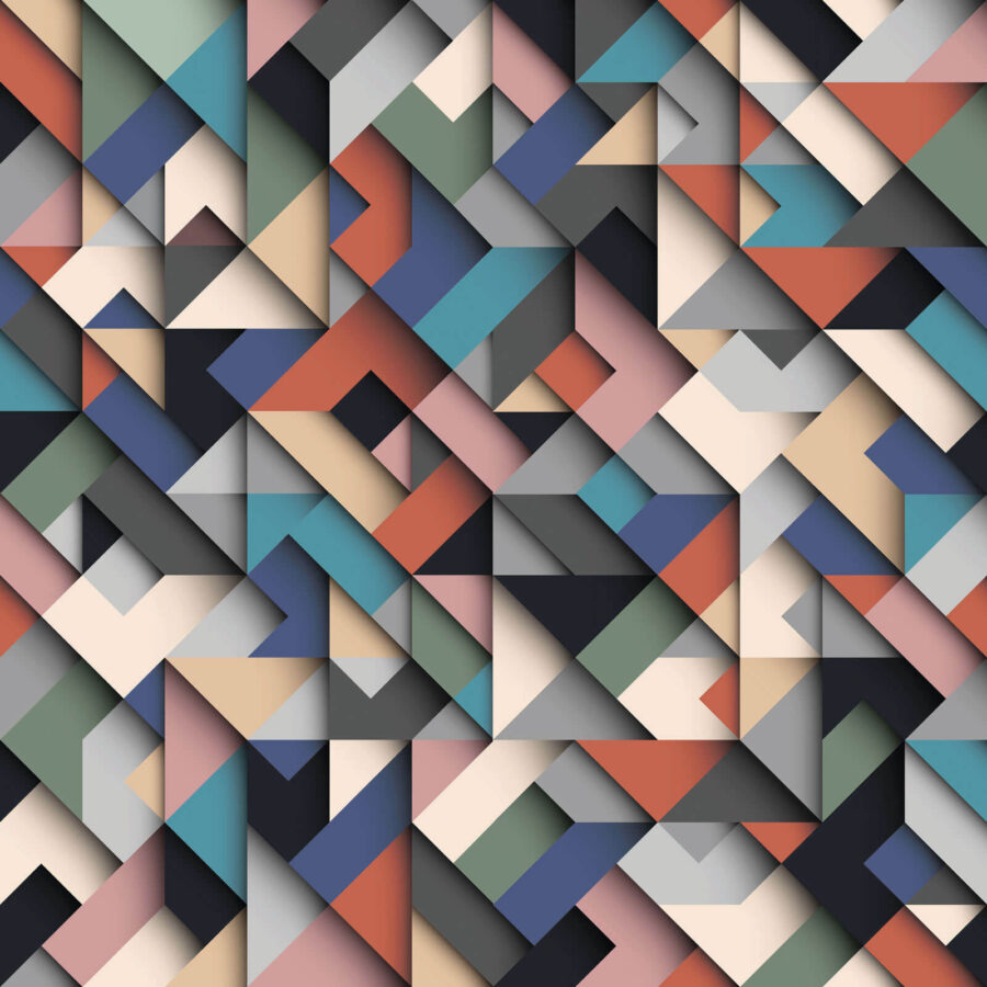 Multicolored pattern of squares Multicolored pattern of squares