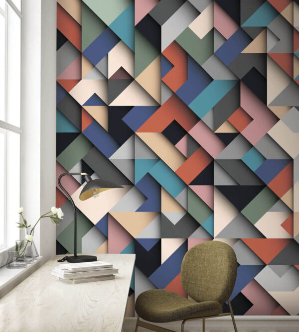 Multicolored pattern of squares Multicolored pattern of squares