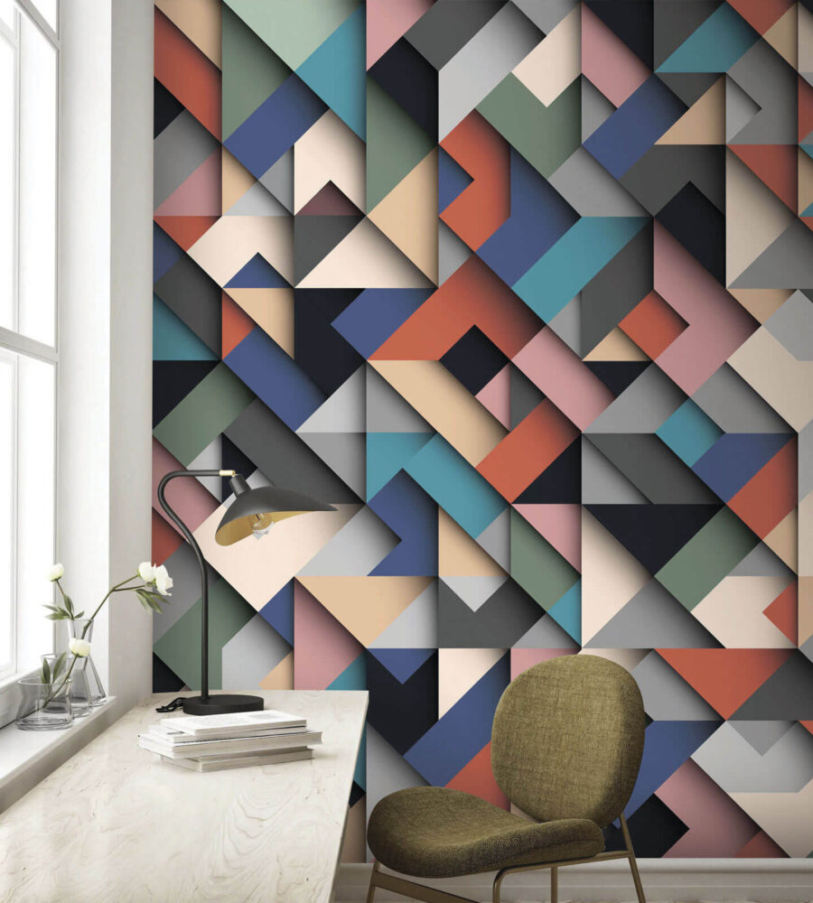 Multicolored pattern of squares Multicolored pattern of squares