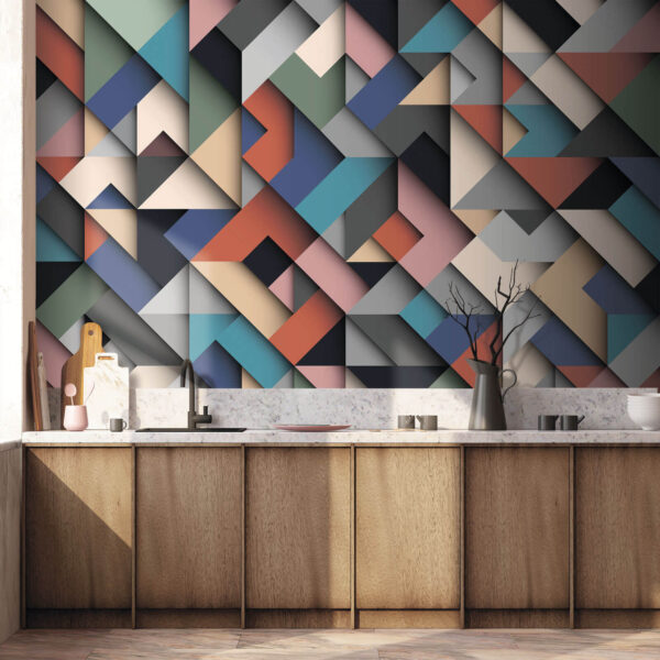 Multicolored pattern of squares Multicolored pattern of squares