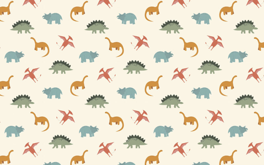 Pattern of cartoon dinosaurs