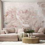 Wall murals Group of white flowers
