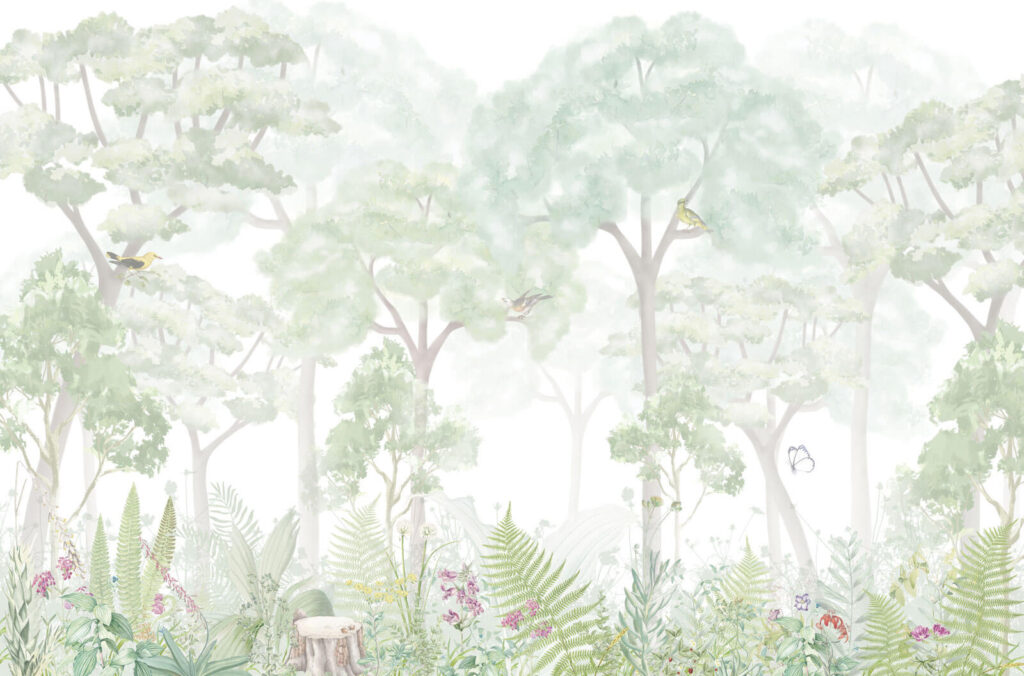 Wallpaper with trees and plants Wallpaper with trees and plants