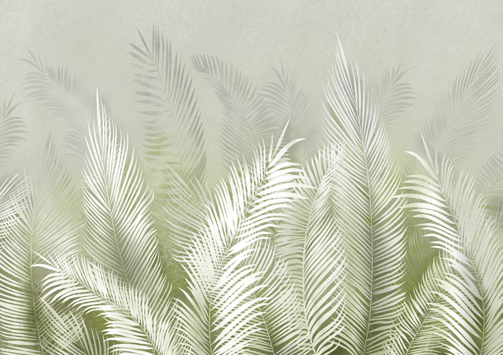 A white leaves on a gray background A white leaves on a gray background