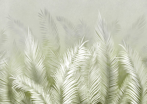 A white leaves on a gray background A white leaves on a gray background