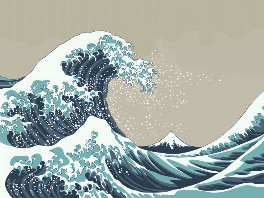Large wave of water