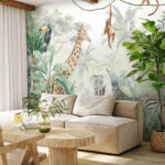 Wall murals Wall mural of animals in the jungle