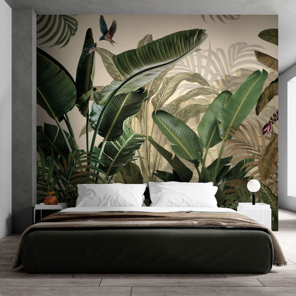 Group of tropical plants