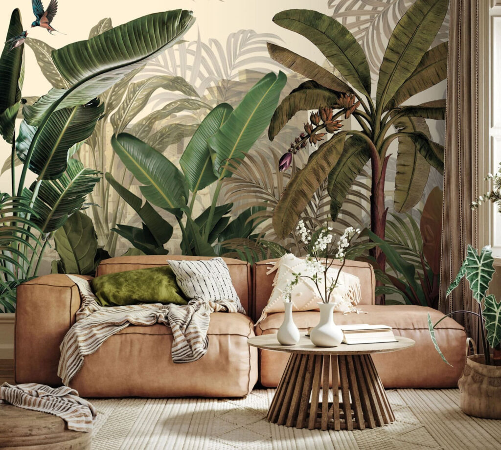 Group of tropical plants