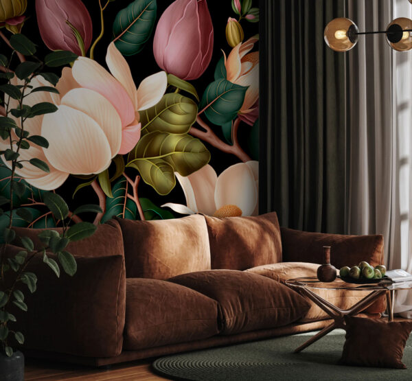 Elegant floral composition on dark background Elegant floral composition on dark background
