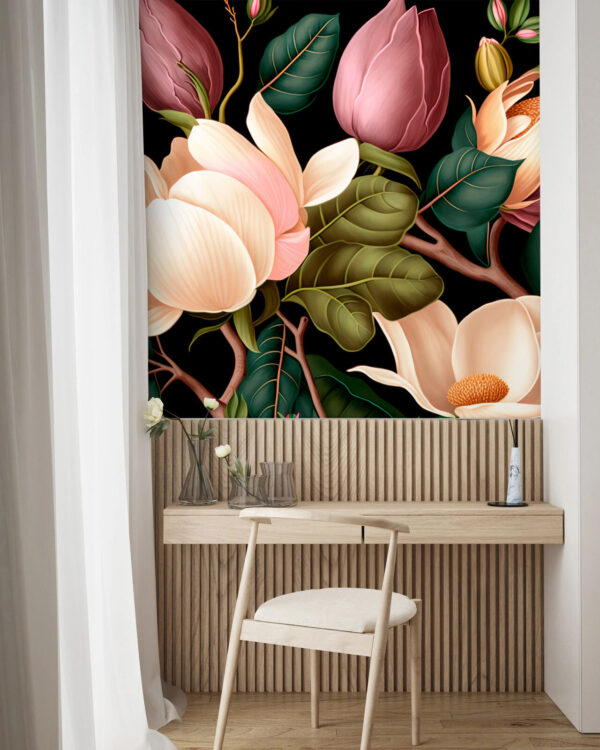 Elegant floral composition on dark background Elegant floral composition on dark background