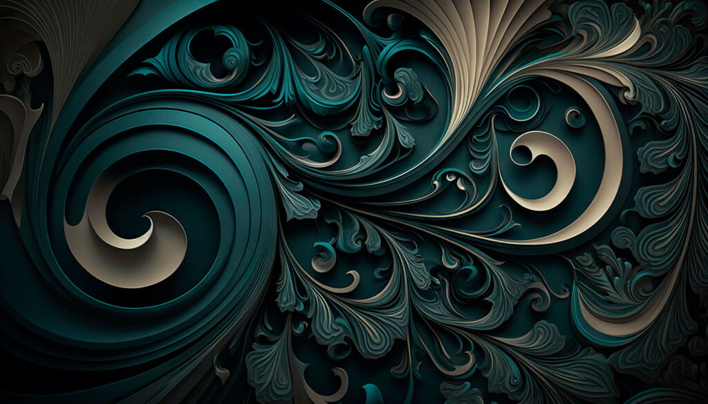 Elegant swirls and intricate designs. Elegant swirls and intricate designs.