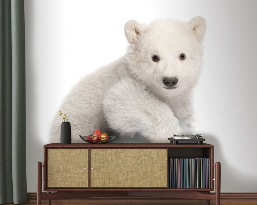 Wall murals Polar bear holding a ball - Image 2