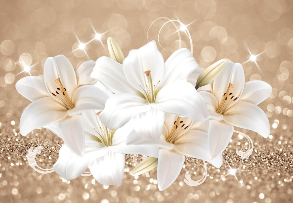 Group of white flowers Group of white flowers