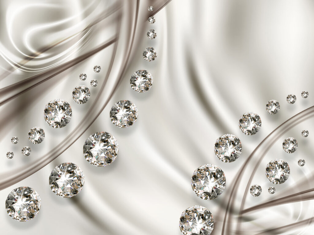 Group of diamonds on a white background Group of diamonds on a white background