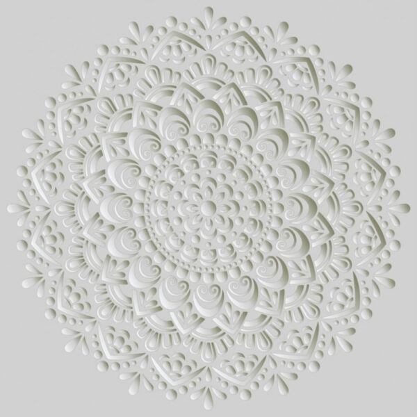 White circular pattern on a gray background White circular pattern on a gray background
