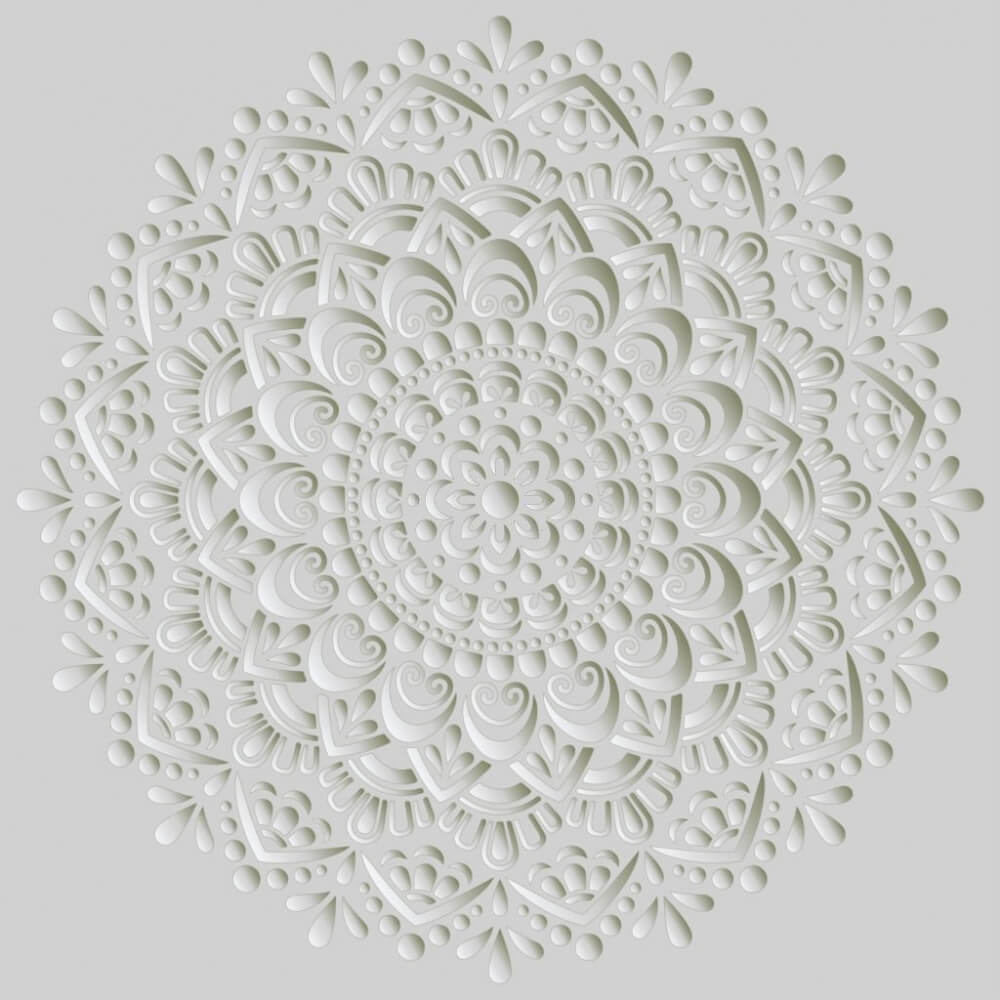White circular pattern on a gray background White circular pattern on a gray background