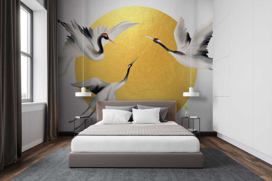Group of birds flying in the air